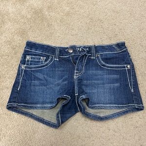 Zipper shorts - size: medium - denim and bling